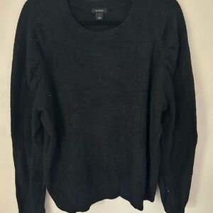 Halogen Black Crew Neck Sweater Versatile Knit